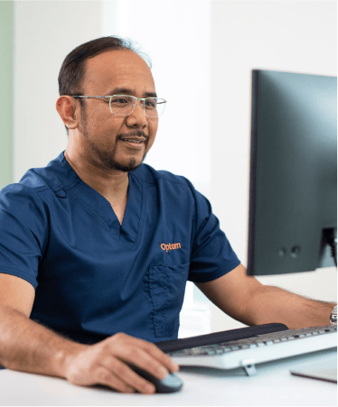 Optum WA healthcare professional providing virtual care services on computer