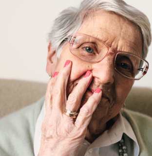 Elderly woman w...