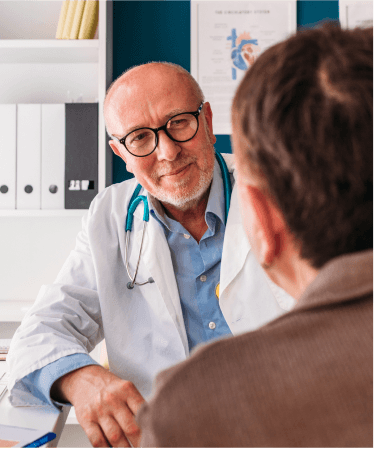 Doctor of Optum WA discussing with patient