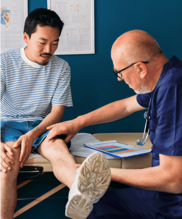 Patient having a discussion with an Optum WA healthcare professional