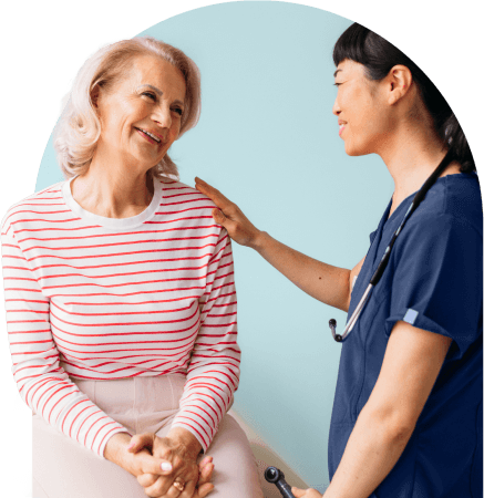 Doctor in Washington examines a female patient